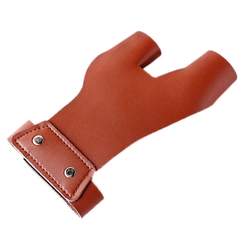 2 finger Kuh Leder Traditionelle Bogenschießen Bogen Handschuhe Spitze Protector für Outdoor Jagd Schießen Zubehör Links Hand Handschuhe