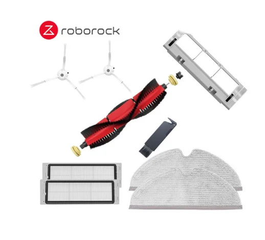 Original roborock zubehör für s5 max/e4 e5 s45 s6 v abnehmbare haupt bürste, silikons eiten bürste wasch barer filter
