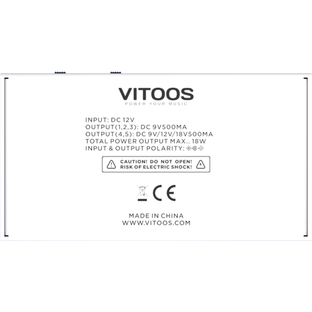 Vitoos DD5-SV2 Effect Pedaal Voeding Volledig Geïsoleerd Filter Rimpel Ruisonderdrukking High Power Digitale Effector