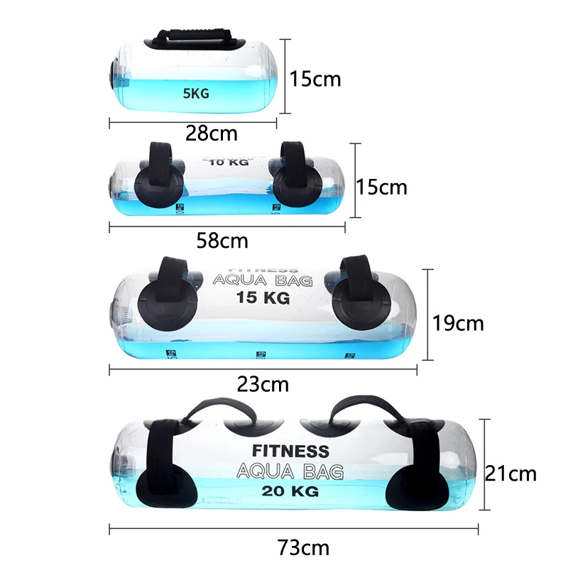 Adults Kids Sports Toys Aqua Bag Weight Lifting Gym Water AquaBag Dumbbell Musculation Workout Sandbag Core Balance Trainer