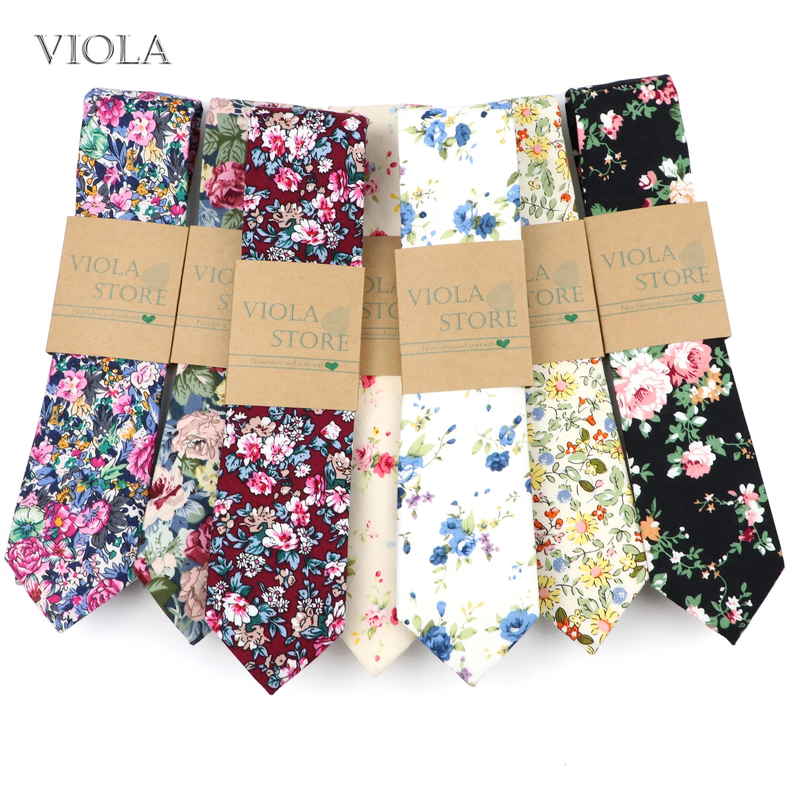 Corbata de cuello de 6cm con estampado Floral, 100% algodón, vestido de mariposa de boda, esmoquin de regalo, accesorio de pajarita