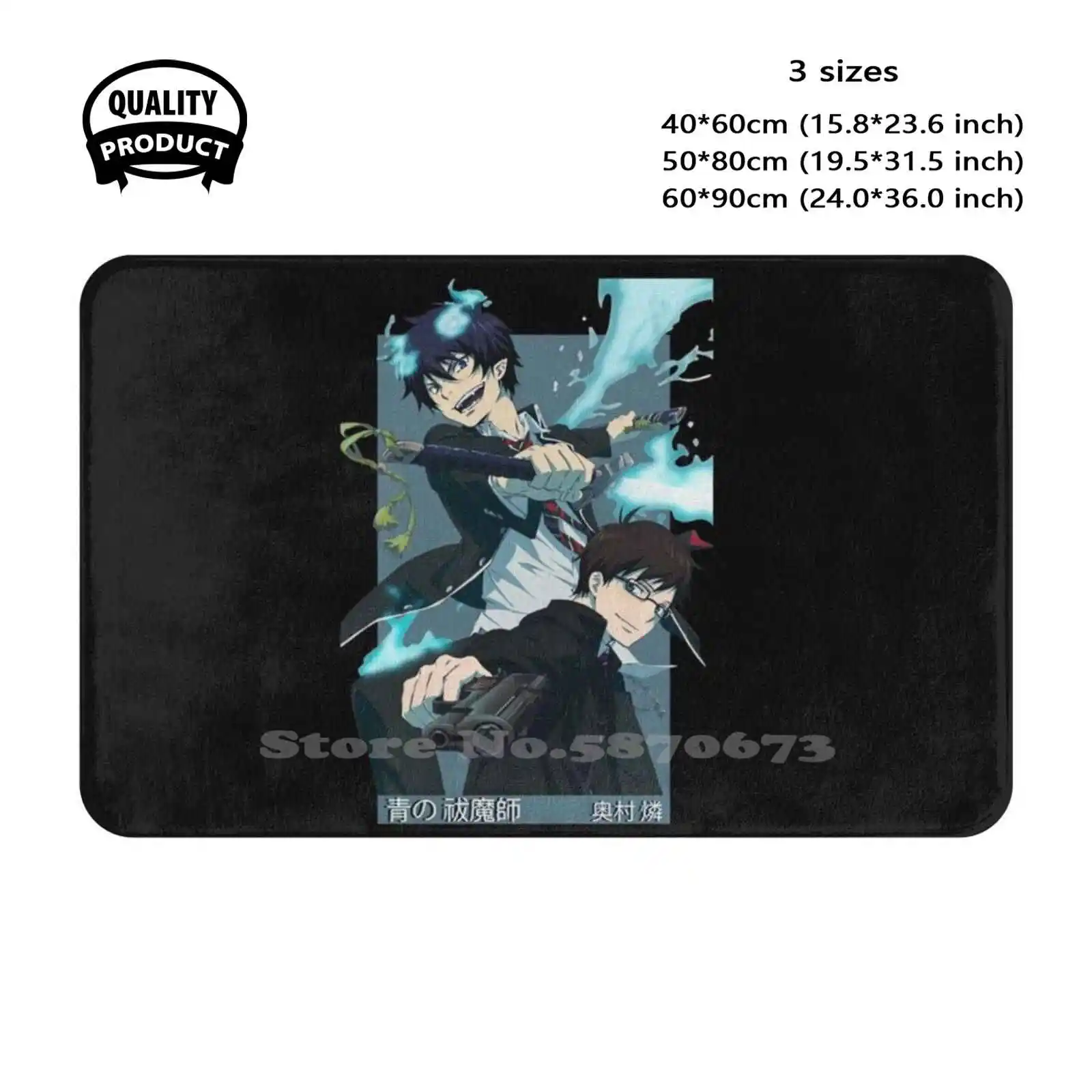 Rin Okumura Card Anime Manga Soft Cushion Home Carpet Door Mat Car Rug Exorcist Anime Rin Okumura Shonen Yukio Okumura Shiro