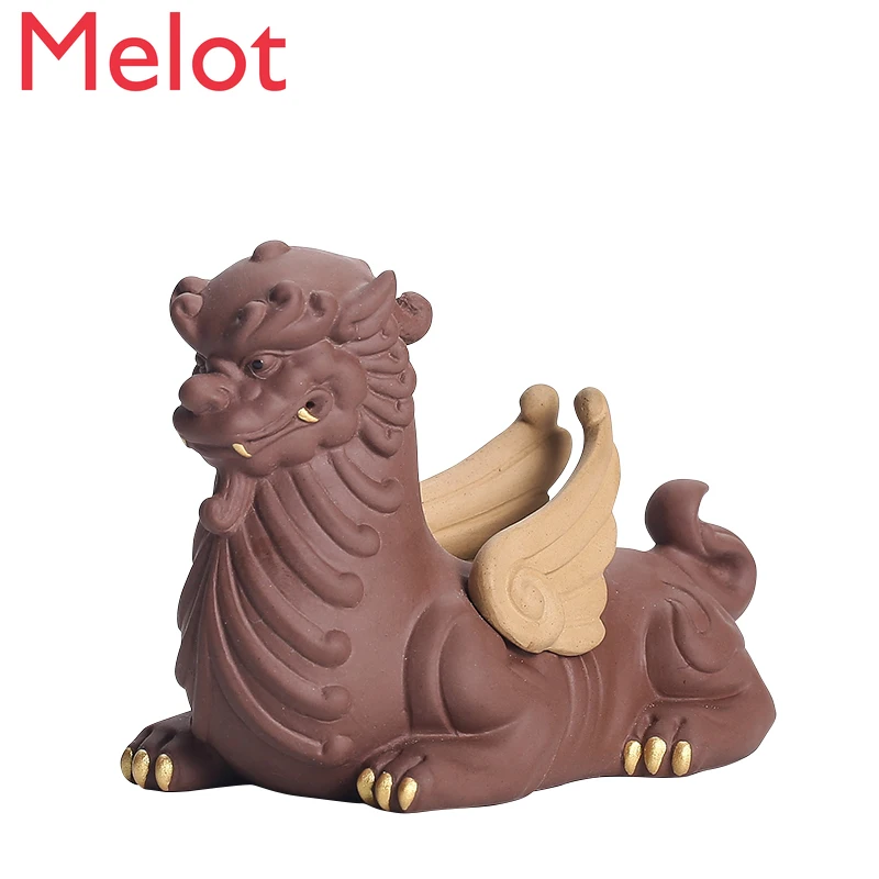 Purplue Sand Tea Pet Lucky Decoration Creative Tea Carve Tea Table Living Room Chinese Household Decoration Fondle Tea