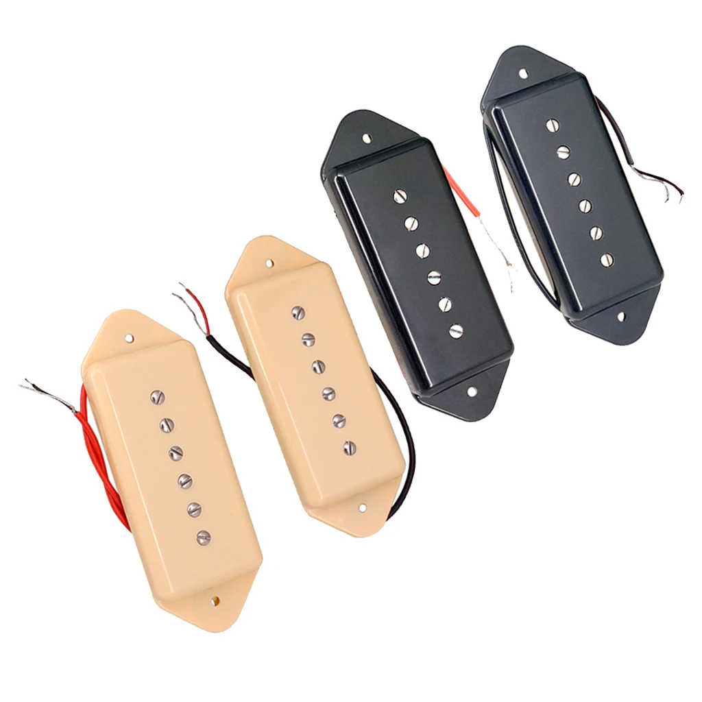 Single Coil P90 Dog Ear Pickups Neck&Bridge for Electric Guitar