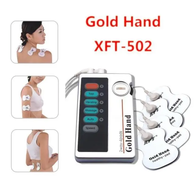 GOLD HAND Electric Massager replacement pads for XFT-502 TENS Low Frequency Pulse Treatment Meter +10 Electrode Sheet XFT CE