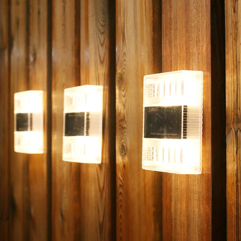 LED Solar Fence Lamp Outdoor IP65 Waterproof Garden Decoration Up And Down Lighting Solar Light Control Sensor Wall Lights