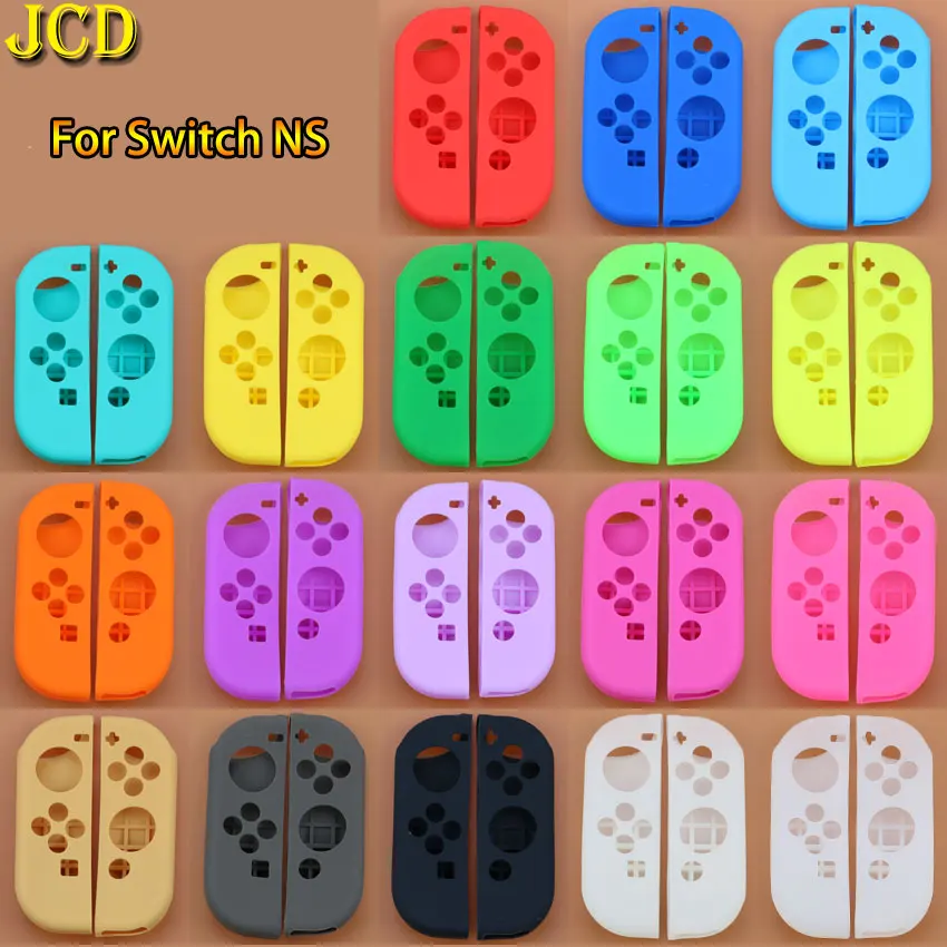 JCD 1Set Anti-Slip Silicone Soft Case For Switch NS Protective Cover Skin For Switch Joy-Con Controller Accessory