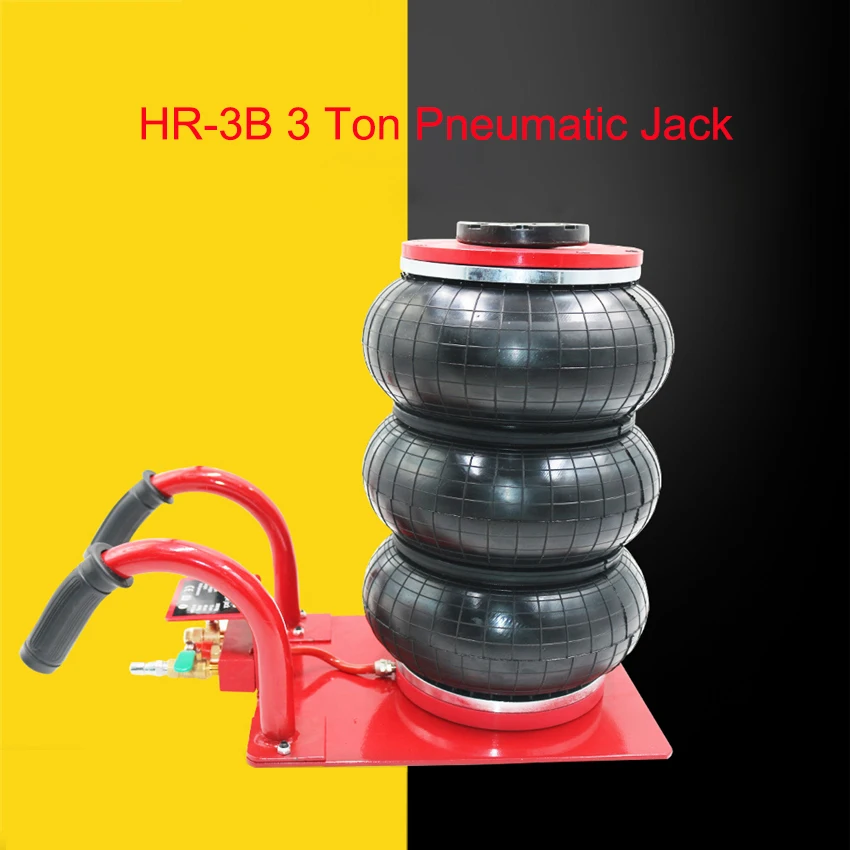 Imagem -03 - Portátil Carro Pneumático Jacks Bolsa Triplo Air Jack Heavy Duty Elevação Rápida Reparo de Garagem Hr3b Ton 6600 Lbs Capacidade