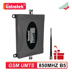 Lintratek 2G 3G GSM CDMA Cell Phone Repeater 850 MHZ Mobile Signal Amplifier Cellular Booster B5 850MHZ Accessories with Antenna