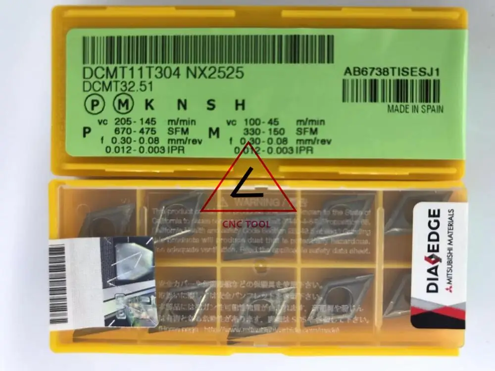 DCMT 11T304 NX2525 10 قطعة تحول الأصلي إدراج DIAEDGE