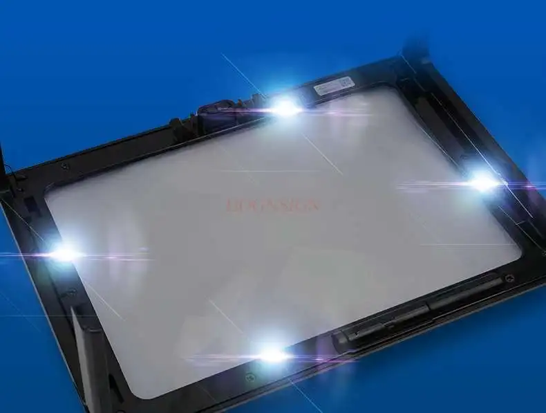 Desktop magnifying glass led with lamp reading elderly children students 3 times A4 large lens rectangular clear reading repair