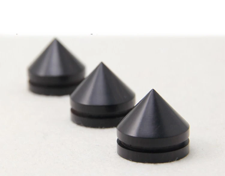 مكبرات صوت عالية الجودة من خشب الأبنوس ، مع ارتفاع 23 × 20 مم ، لمكبر الصوت ، ومشغل أقراص مضغوطة ، 6 قطع