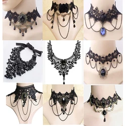 Vintage Choker Necklace Gothic Jewelry Necklaces & Pendants False Collar Statement Necklace For Women Accessories