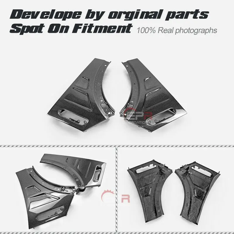 For Mini Cooper S R50 R52 R53 EPA Style Carbon Fiber Front Fender Mudguards 2pcs Left and Right Bodykits Trim