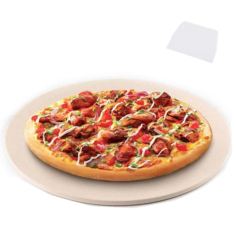 

Hot Pizza Stone, Round Pizza Stone For Grill and Oven, Making Pizza, Steak,Thick Inch Cordierite Pizza Pan,Cooking & Baking