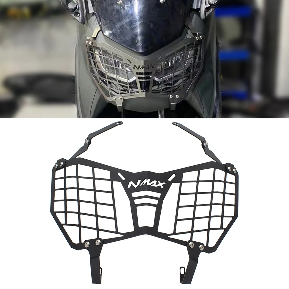 

For Yamaha NMAX125 N-MAX 155 2020 2021 Motorcycle Accessories Front Headlight Grille Guard Cover Protection Motor Light Cover