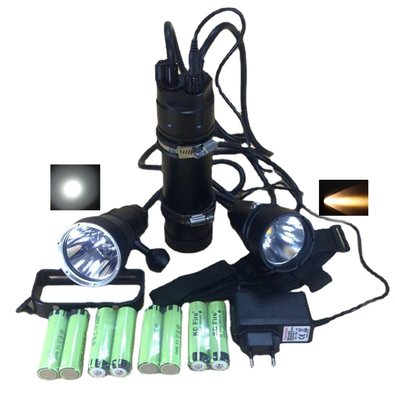 Uranusfire XHP70 XHP70.2 LED Diving flashlight Torch Lamp light Lantern powerful underwater scuba Split Type flashlight
