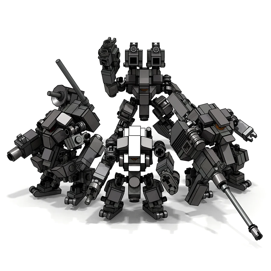 8Cm Mecha Vechten Warfare Soldaat Robots Model Assemblage Kleine Deeltje Bouwstenen Educatief Speelgoed Voor Kinderen Bakstenen