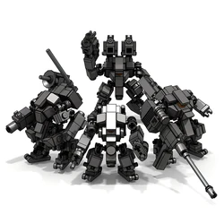 8CM Mecha Fighting Warfare Soldier Robots Model Assembly Small Particle Building Blocks Educational Toys For Children Bricks