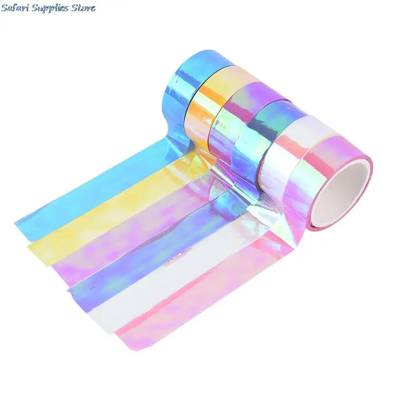 500cm Rhythmic Gymnastics Decoration Holographic RG Prismatic Glitter Tape Hoops Stick