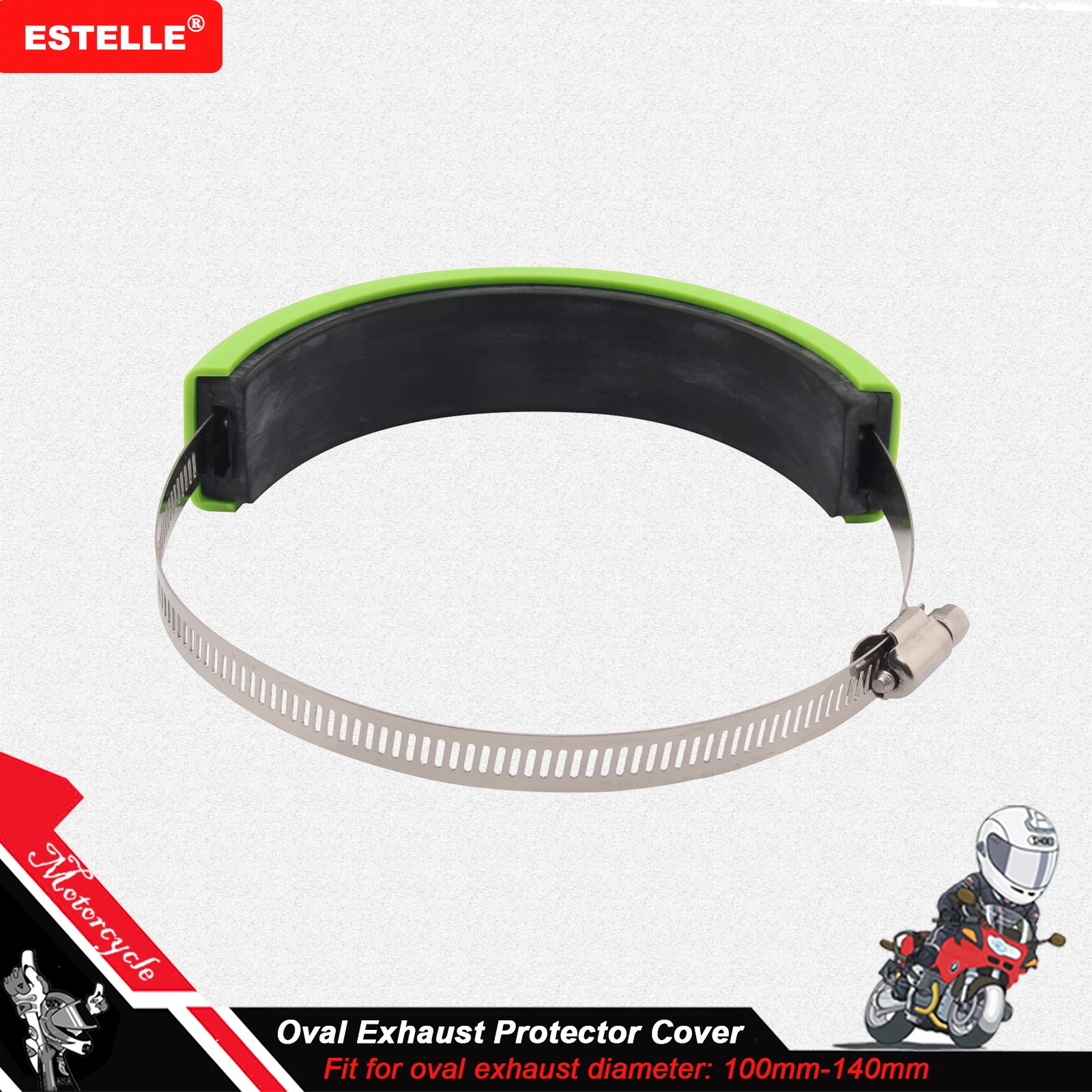 Motorcycle Accessories Universal Fit 100MM-140MM Oval Exhaust Protector Can Cover For HONDA CB400 CB 1100 CB 1300