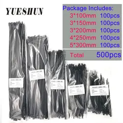 wholesale Nylon Cable Ties 100mm 150mm 200mm 250mm 300mm Black White Self Locking cable Wire Zip Ties