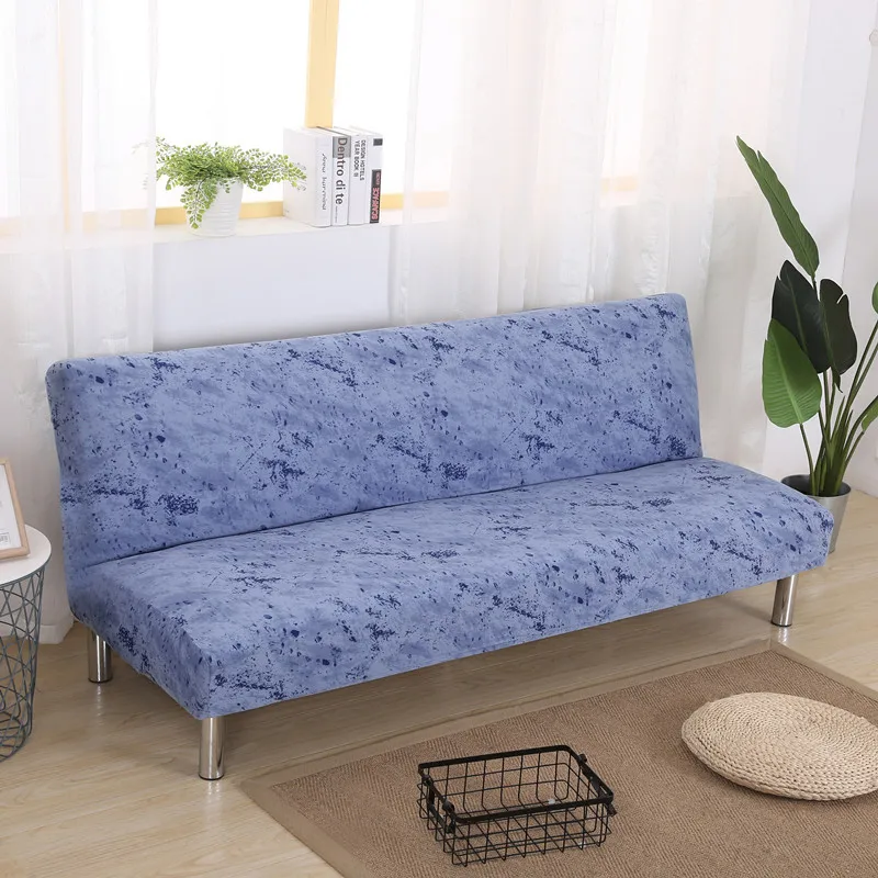 

Splash Ink Printed Sofa Cover Without Armrest For Living Room Armless Folding Stretch Elastic Sofa Bed Fundas De Sofa Cases