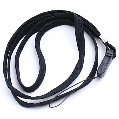 16 Inch Neck Strap/Cord Lanyard for Mp3 MP4 Cell Phone Camera USB Flash Drive ID Card--Black