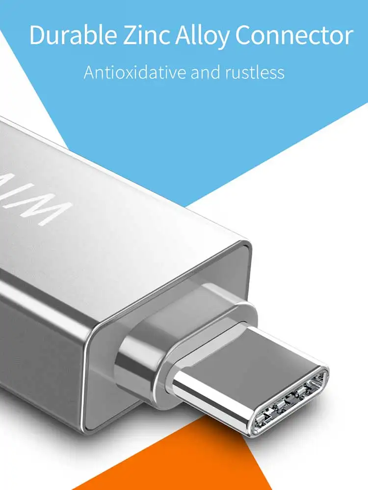 WIWU Dual USB 3.0 Hub Date Transfer And Charging Device Type-c Hub Portable USB 3.0 High Speed Transmission USB Type C Hub