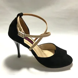 Zapatos de baile de Tango Argentina para mujer, zapatos de boda y fiesta con suela dura de cuero, T6255BS