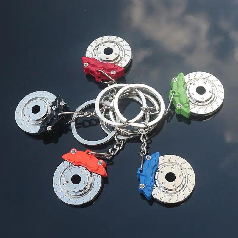 Creative Car Auto Keychain Metal Brake Disc Shock Absorber Engine Model Keyfob Keyring Car Styling Pendant Decoration Gift