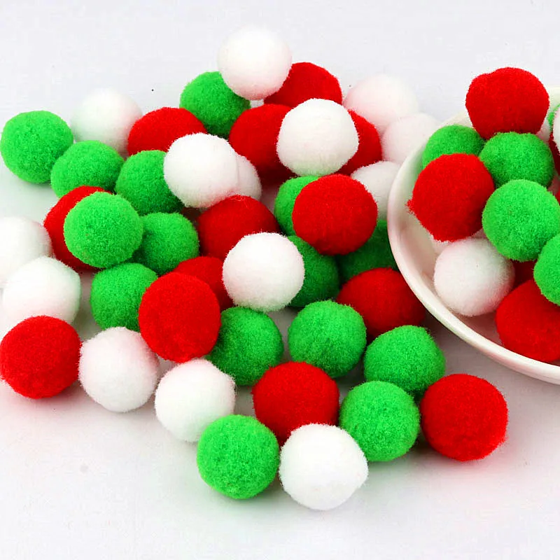 270pcs 10g 8/10/15/20/25/30mm Mix Color  Soft Pom Poms Pompoms Ball Handmade Kids Toys Wedding Decor DIY Sewing Craft Supplies