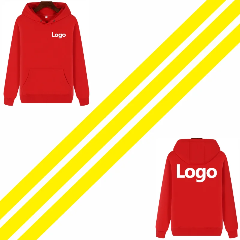 Sudadera con capucha de algodón y terciopelo para hombre y mujer, suéter con capucha de marca de equipo bordado con logotipo personalizado, estampado de texto fotográfico, ONECOOL