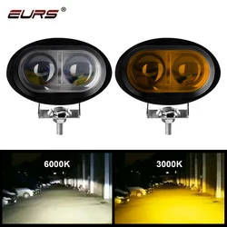 EURS 20W Motorcycle Headlights Lamp Spotlight Accessories headlamp LED Motor Spot Lights DRL 3000lm 3000K 6000K White yellow