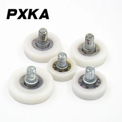 2pcs DR bearing pulley with screw small wheel drawer pulley, POM plastic roller nylon wheel