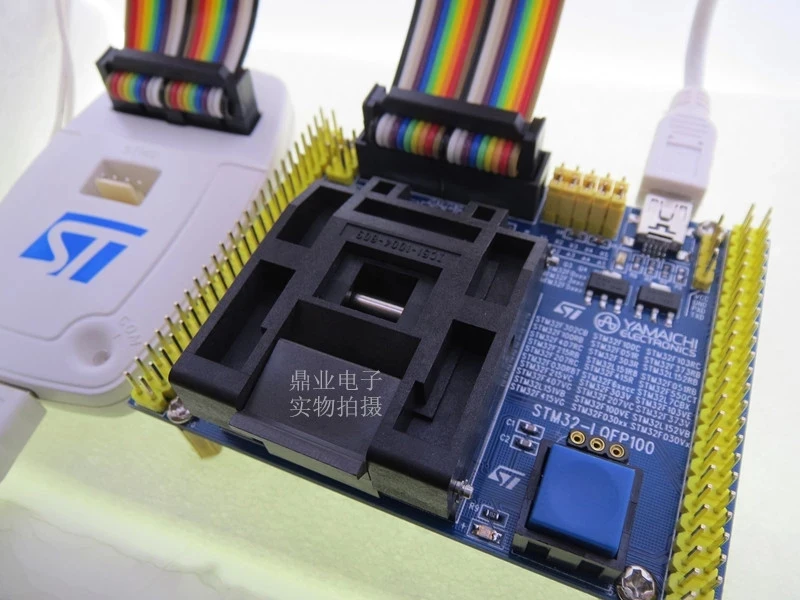 Original ST IC Test Seat STM32F STM32L/103/151/407/105 Burning Programme LQFP100 Socket Adapter