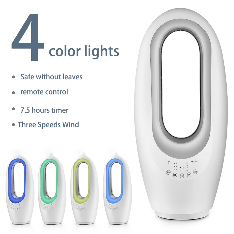 ブレードレスファンタワー,リモコン付き,7.5時間,家庭,オフィス,空気循環用のスタンドファン,浄化fs68