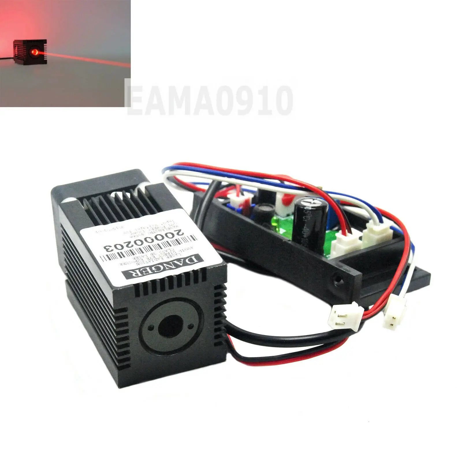 638nm 400mw 12V Orange-Red Laser Diode Module w/ TTL and Fan for RGB Laser Stage