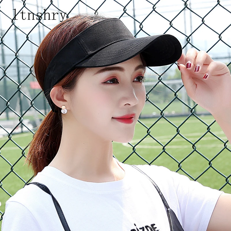 

Summer Empty top Light Weight Plain Men Women hats Outdoor adjustable Sport Sun Visor Cap Hat for Golf Hiking Tennis Anti-UV