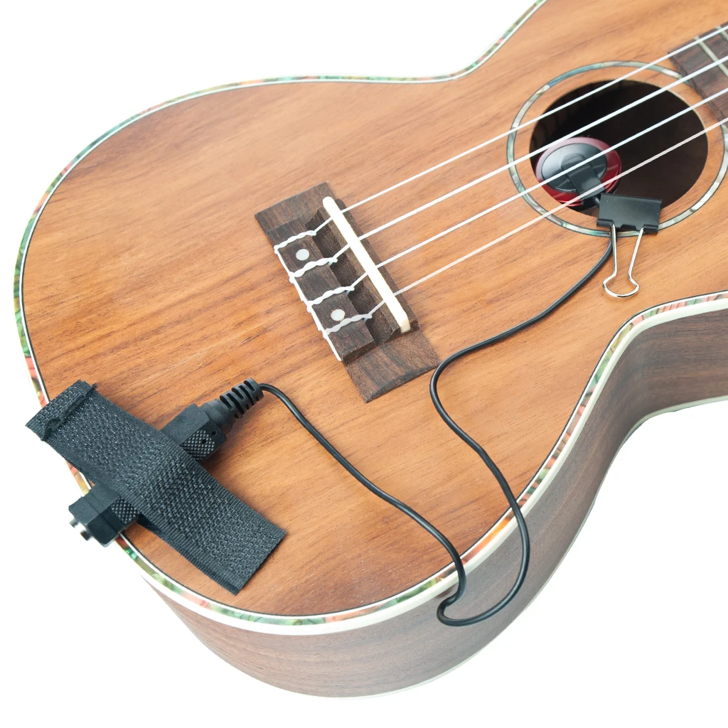 Guitar Pickup Piezo Contact Microphone Pickup Soundhole With 6.35mm Jack And Self Adhesive Buckle For Guitar Violin Banjo