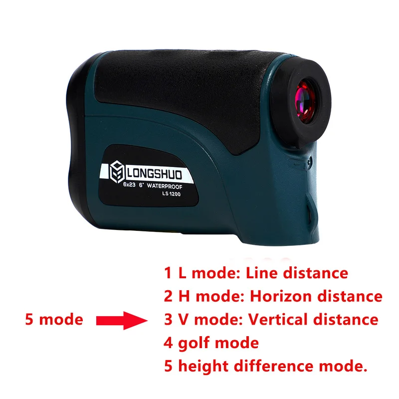 Longshuo Golf Rangefinder Laser Telescope for Hunting Digital Distance Meter with Slope Adjusted Flag-Lock 800m-2000m