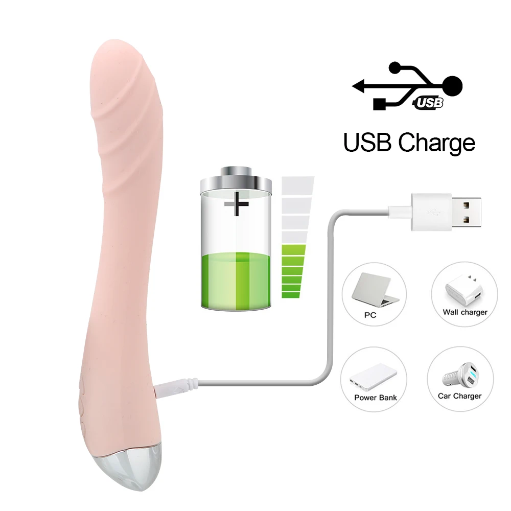 Masajeador de clítoris vaginal con carga USB, 10 velocidades, juguetes para adultos, Juguetes sexuales para mujeres, masturbación femenina, consoladores de punto G, vibrador