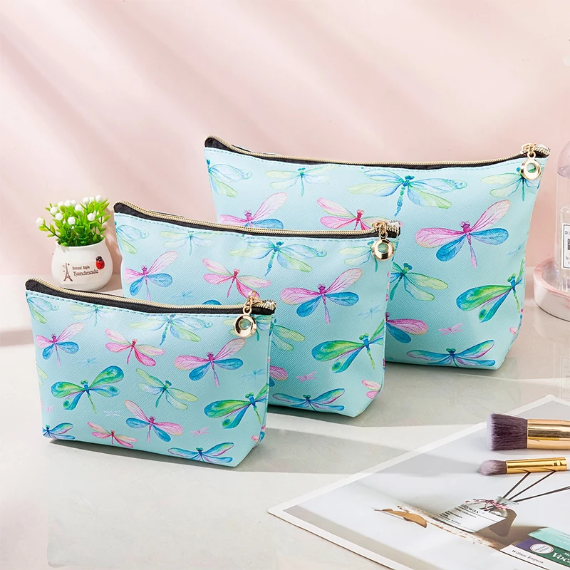 Waterproof PU Printing Cosmetic Bag Women Make Up Case Travel Beauty Wash Organizer Toiletry Storage Pouch Bath