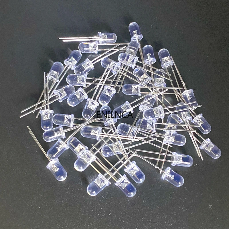 100pcs 5mm LED Diode 5 Mm Assorted Kit White Green Red Blue Yellow Orange Pink Purple Warm White DIY Light Emitting Diode