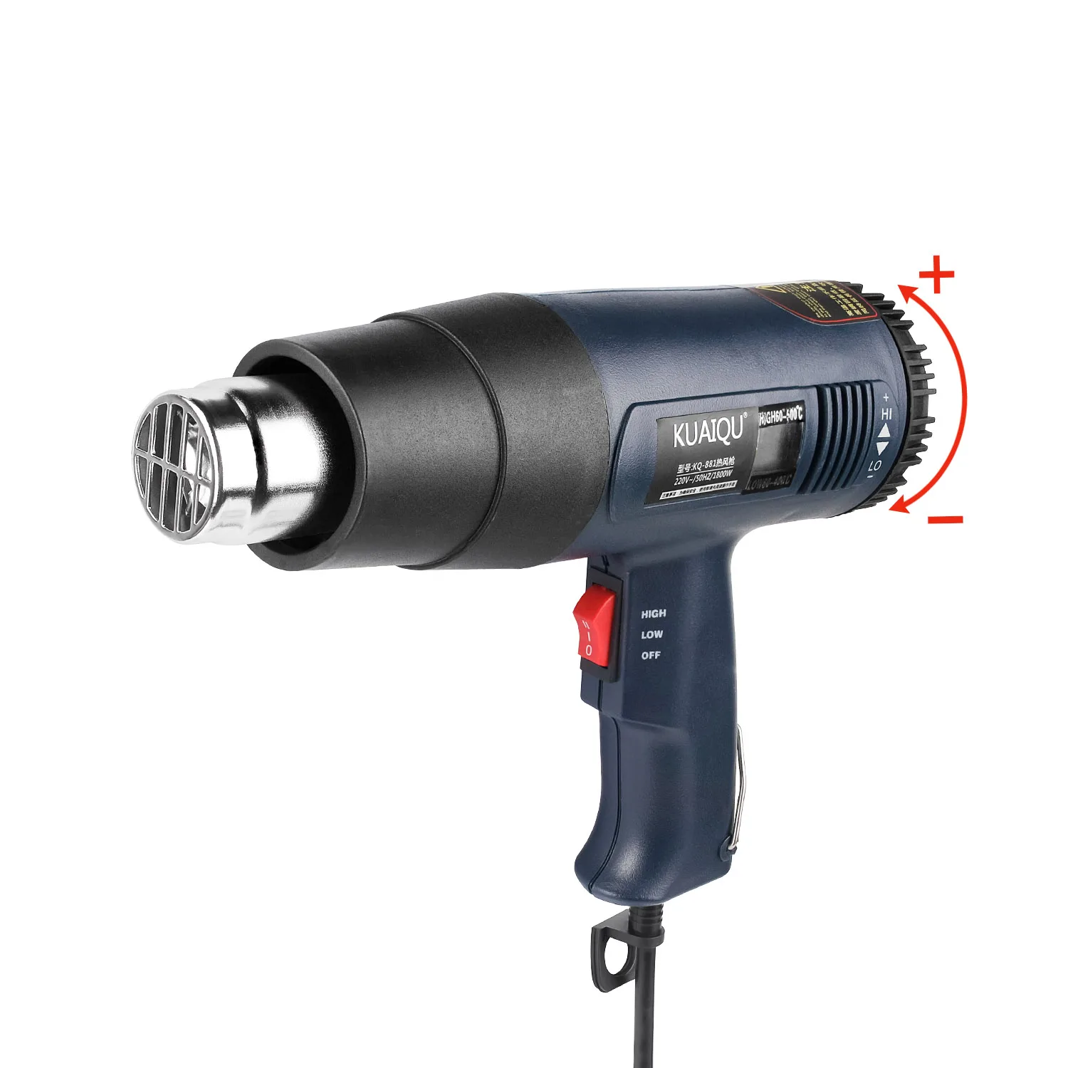 Digital Electric Hot Air Gun Temperature-Controlled Building Hair Dryer Heat Gun Soldering Tools Adjustable+ 7pcs Nozzle 220V