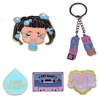 Excellent Quality Talent Show Singer Inspired Brooch Keychain Soap Cry Baby Building Blocks K-12 Lapel Enamel Pin for Music Fans