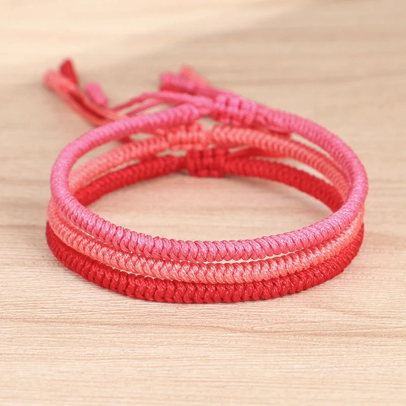 Handmade Lucky Bracelet For Women Tibetan Buddhist Braided Rope Knots Bracelets Prayer Charm Jewelry Couple bracelet