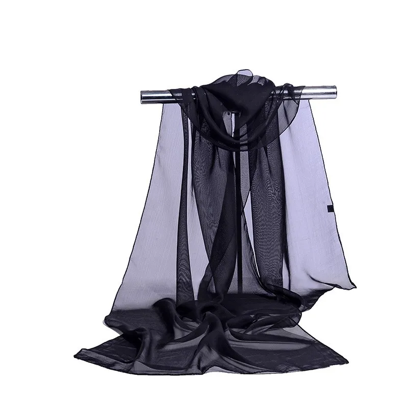 160*50cm jednolity kolor sprzedaży symulacja silk szyfonowa w paski szalik dziki modny szal ochrony przeciwsłonecznej drukuj szalik we wzór roślinny szaliki