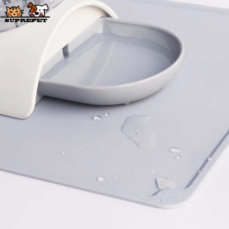 SUPREPET Waterproof Dog Placemat Non-slip Silicone Cat Feeder Pad Dog Bowl Mat Puppy Feeding Placemat  Pet Food Pad Easy Wash