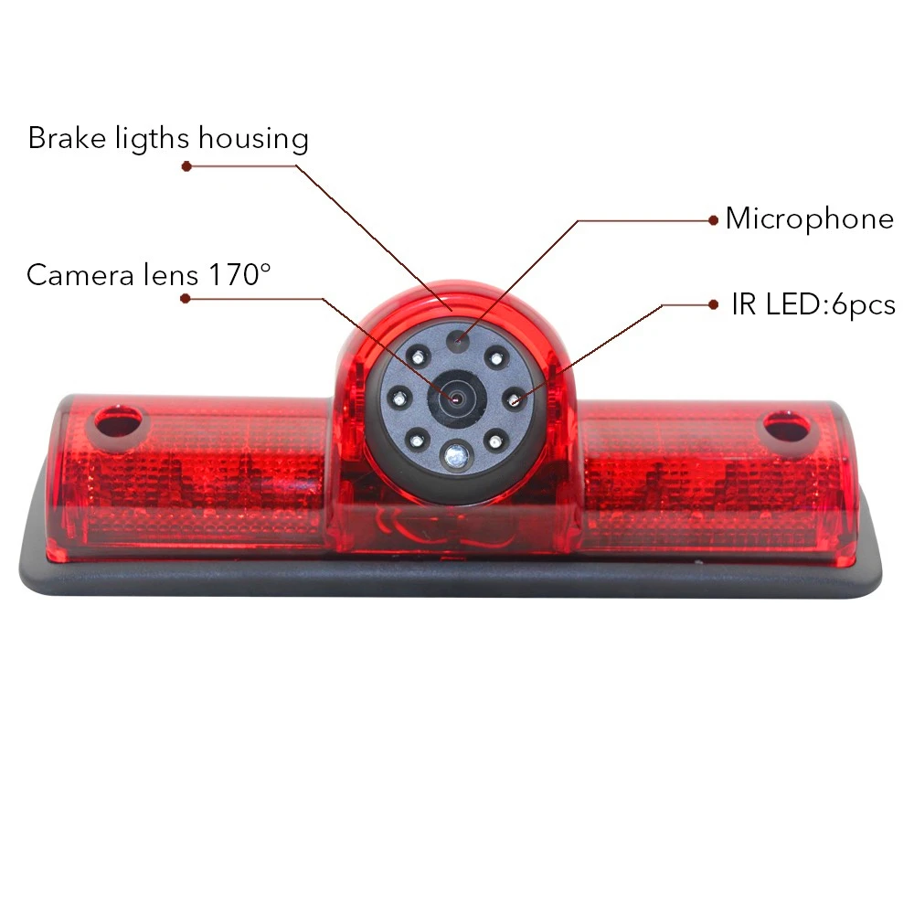 Misayaee HD 720P Brake Light Camera Stop lights +7'' Monitor for Nissan NV1500 NV2500 NV3500 NV Cargo van 2012-2019 Transporter